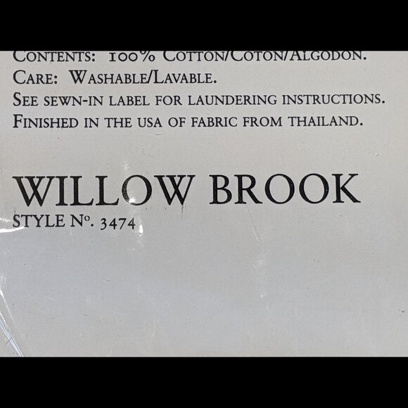 Croscill Two King Pillowcases Cotton Sateen 220 TC Willow Brook NEW OLD STOCK - Picture 6 of 7